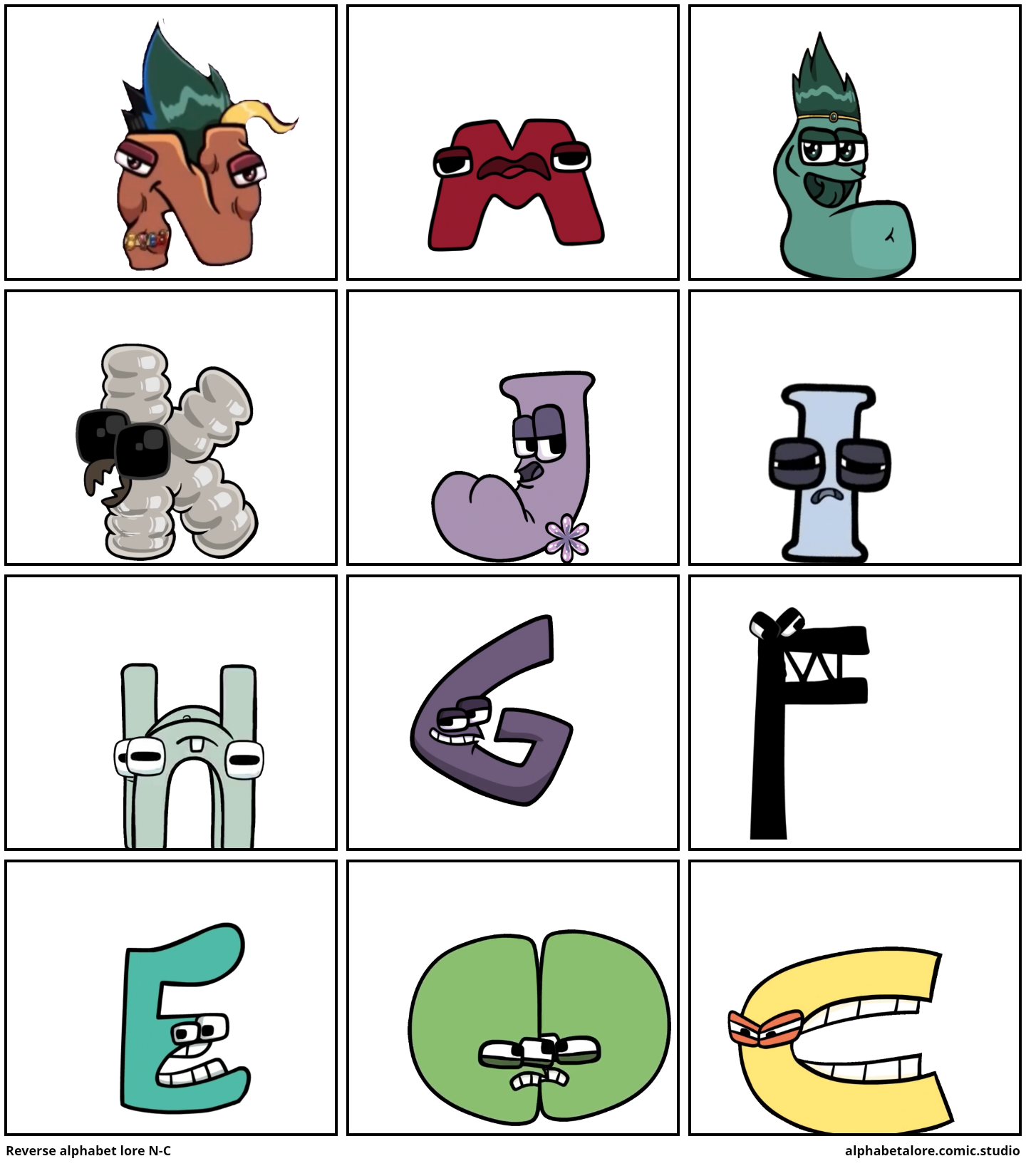 Reverse alphabet lore N-C - Comic Studio